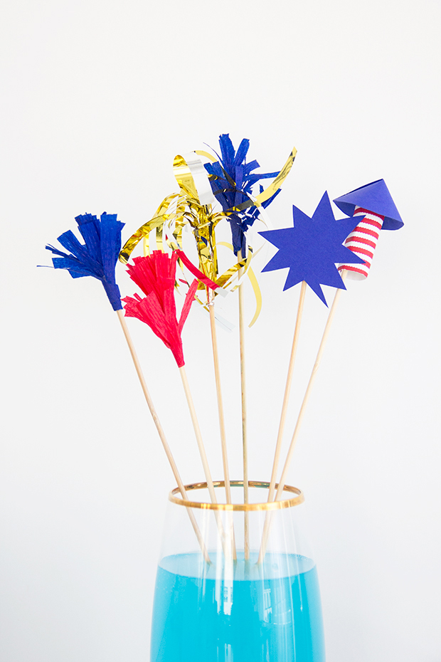 DIY Firework Drink Stirrers