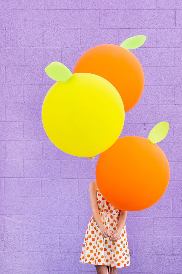 DIY Giant Citrus Balloons