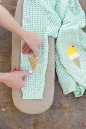 DIY Ice Cream Cone Elbow Patches