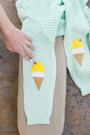 DIY Ice Cream Cone Elbow Patches