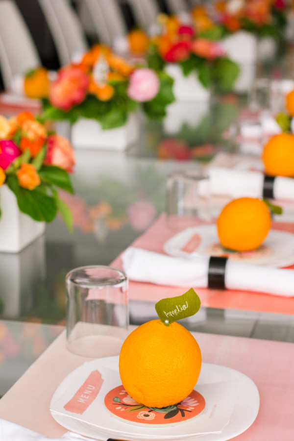 Orange Place Cards