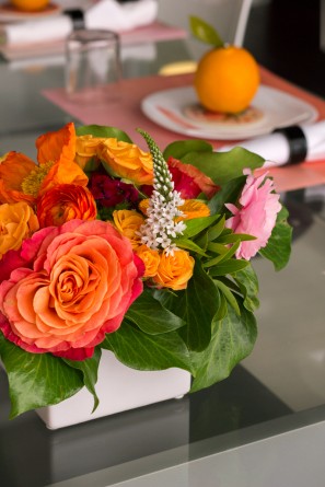 Orange and Coral Florals