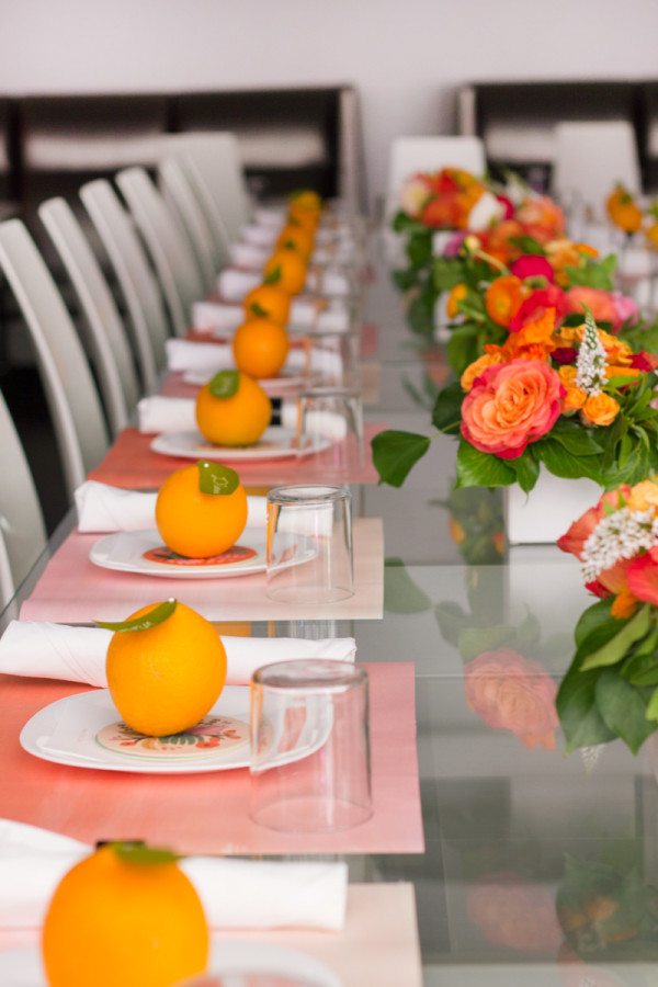 Oranges as Place Cards