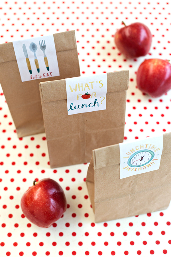 Free Printable School Lunch Bag Labels