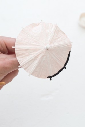 DIY Striped Drink Umbrellas