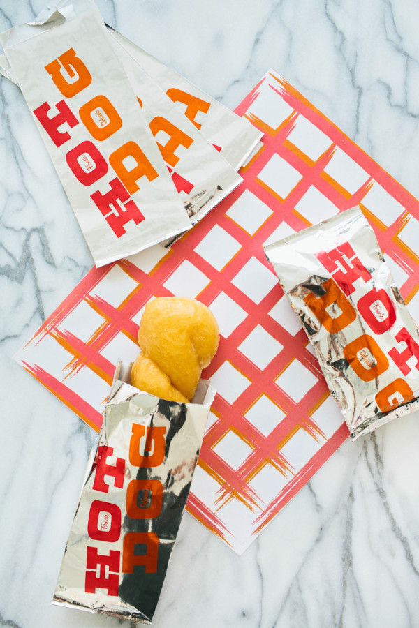 Donuts in Hot Dog Foils for a Tailgating Brunch