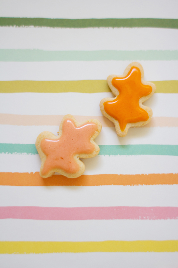 Cookies with orange frosting 