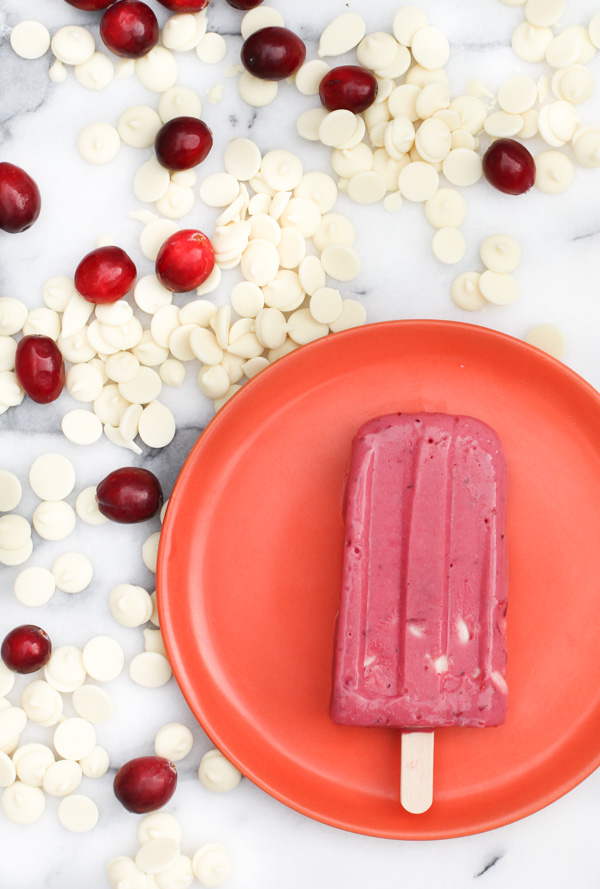 White Chocolate Cranberry Popsicles