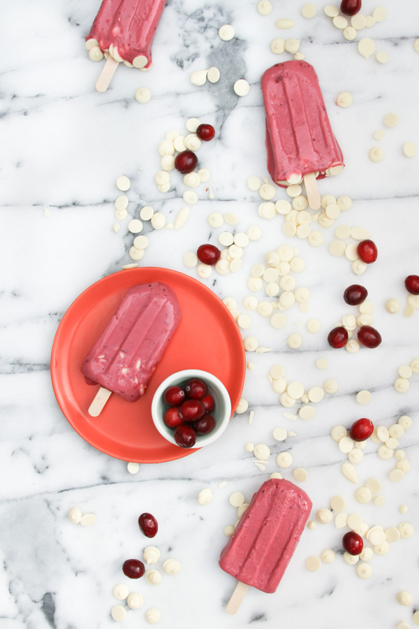 White Chocolate Cranberry Popsicles