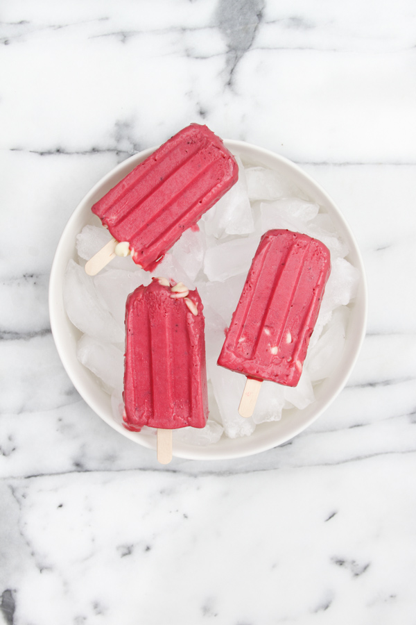 White Chocolate Cranberry Popsicles