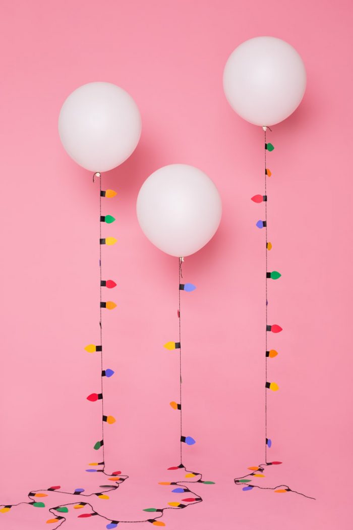 DIY Christmas Light Balloon Garlands