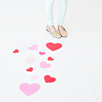 DIY Heart Floor Decals