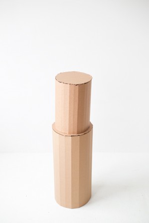 A cardboard cylinder 
