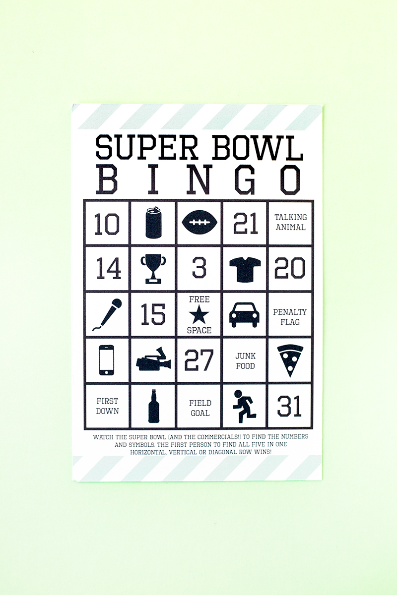 Free Printable Super Bowl Bingo