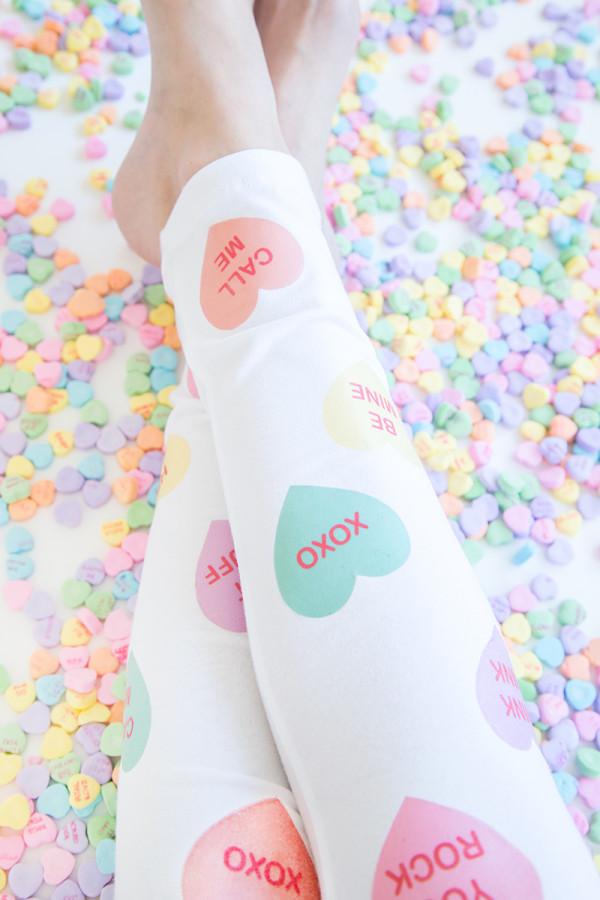 Candy shop heart leggings