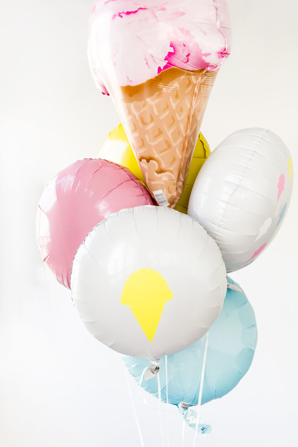 DIY Ice Cream Balloon Stickers