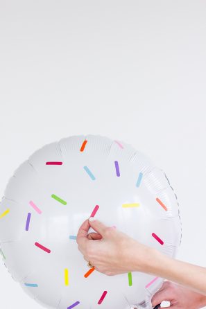 A balloon with sprinkles 