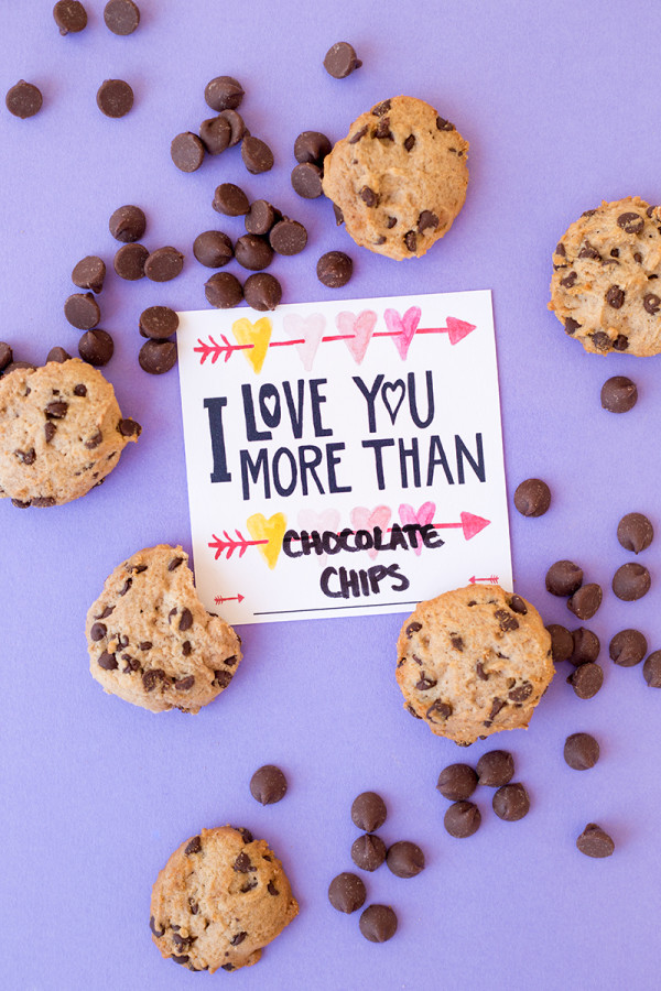 I Love You More Than Chocolate Chips (Free Printable!)