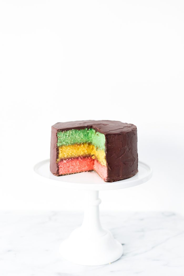 Italian Rainbow Cookie Cake