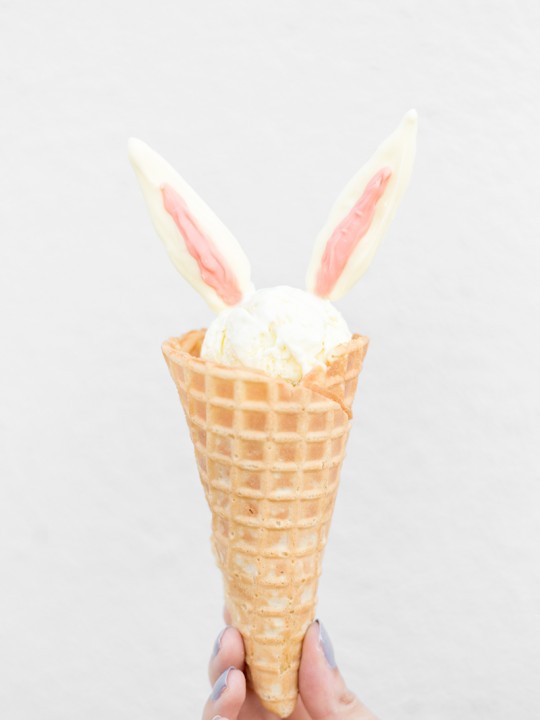 DIY Bunny Ear Ice Cream Cones