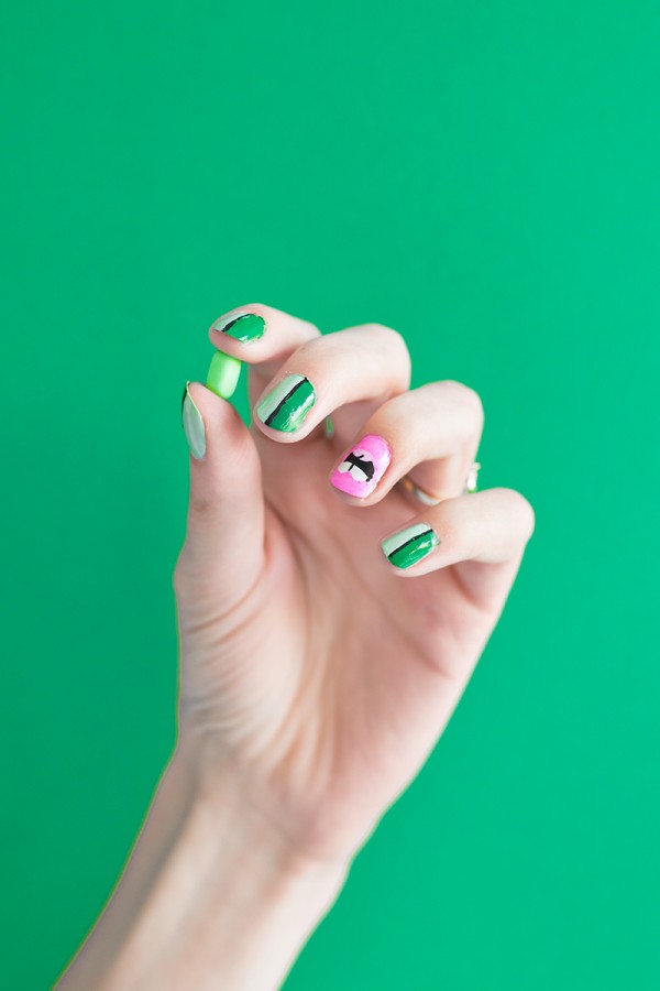 DIY Kiss Me I'm Irish Mani