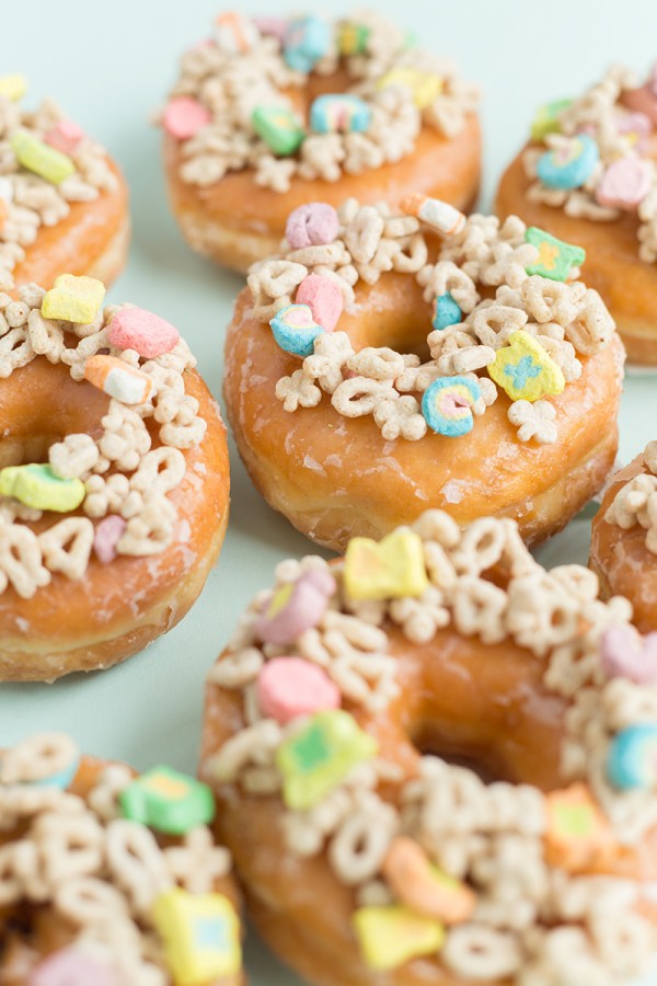 Donuts with cereal on it