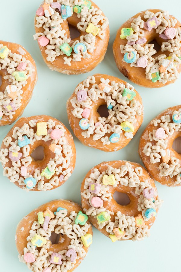 Donuts with cereal on it