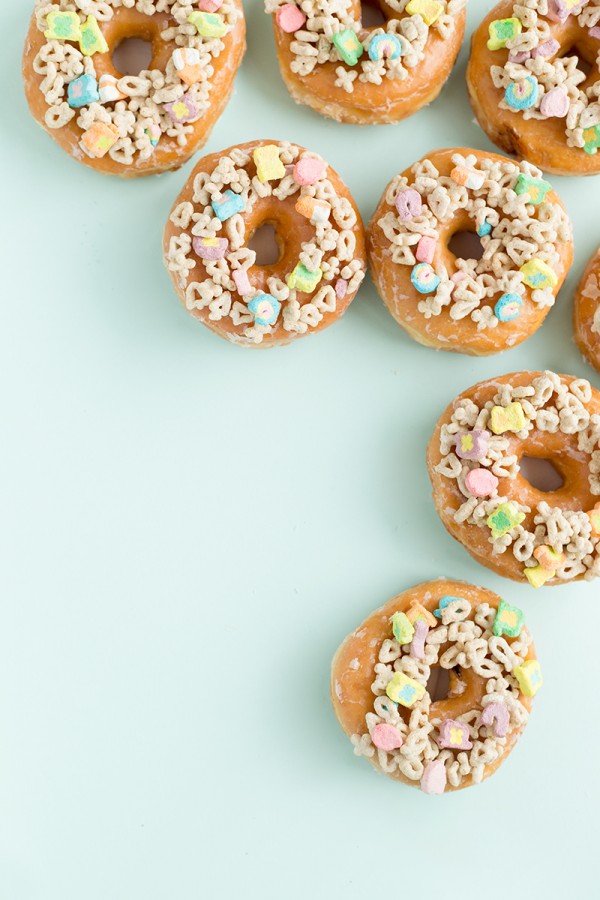 Donuts with cereal on it