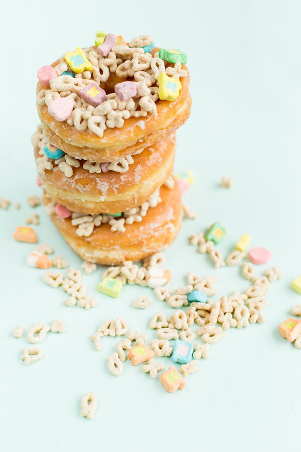 Donuts with cereal on it