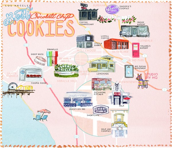 Los Angeles cookie map