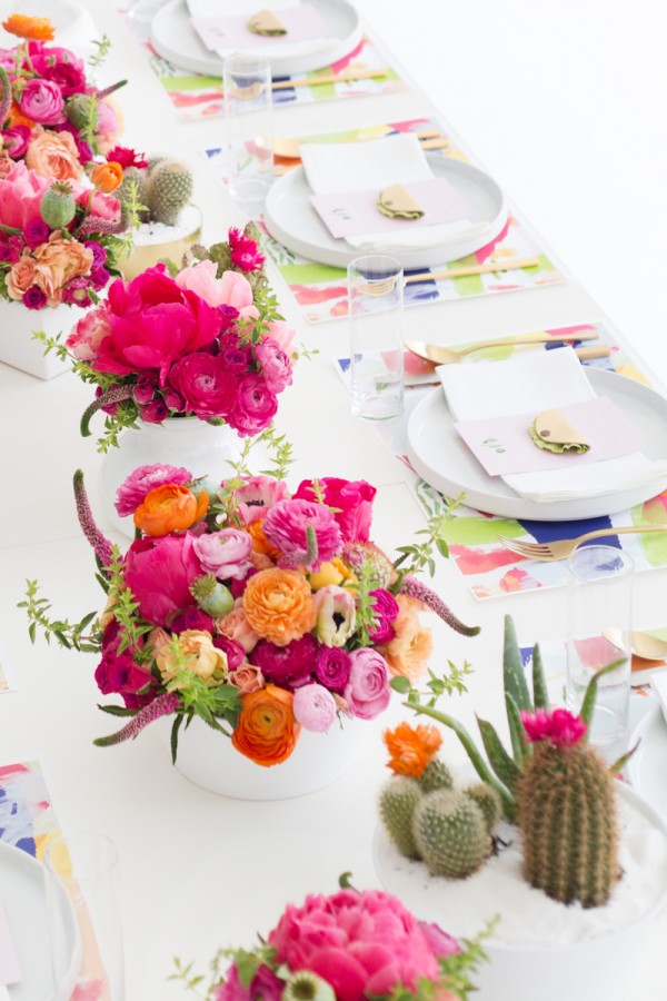 Colorful flowers on a table