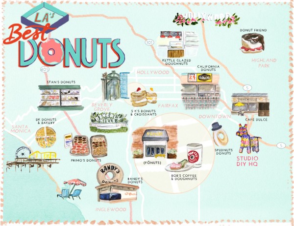 Best Donuts in Los Angeles Map (Free Printable!)