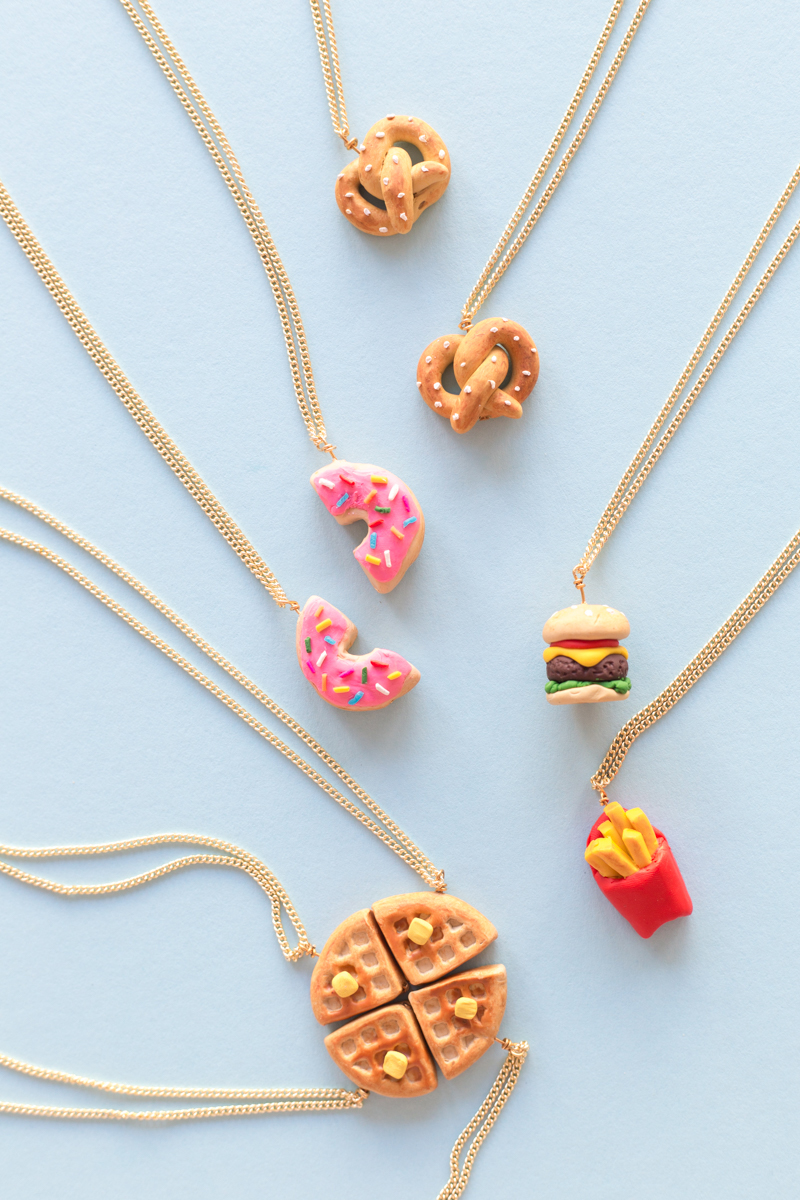 DIY Tiny Food Friendship Neckalces 1