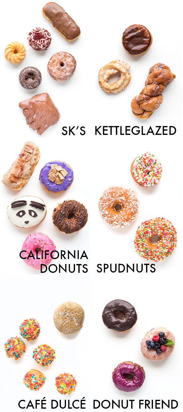 Donuts with labels
