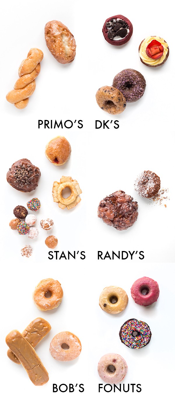 Donuts with labels