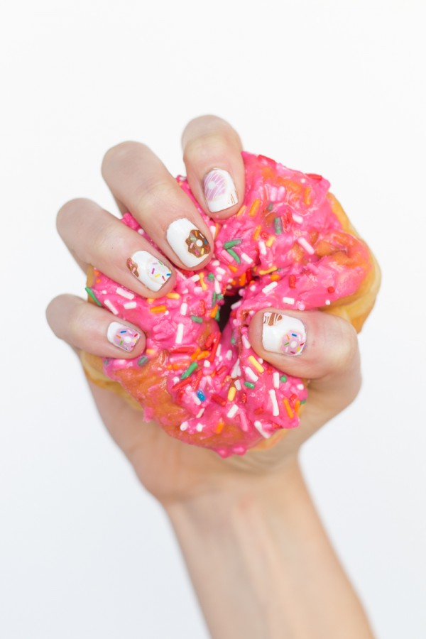 DIY Donut Nail Decals