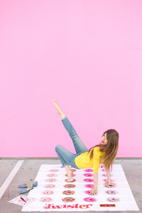 Someone playing twister