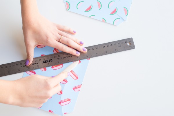 A ruler on a box