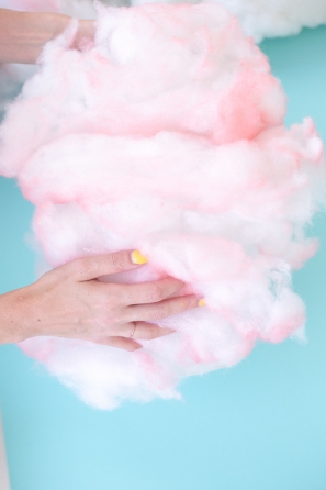 Someone holding pink cotton candy