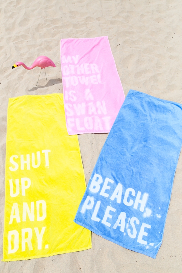 DIY Graphic Beach Towels Studio DIY