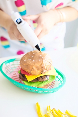 DIY Paper Mache Burger + Fries