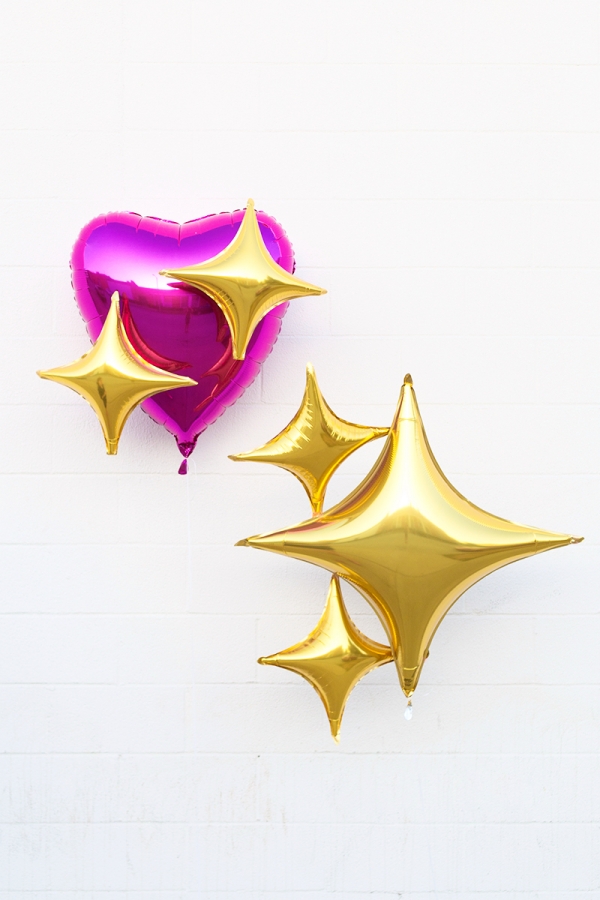 Heart and star balloons