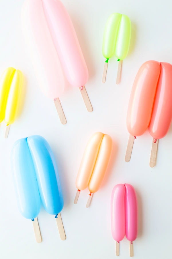 Colorful popsicle balloons