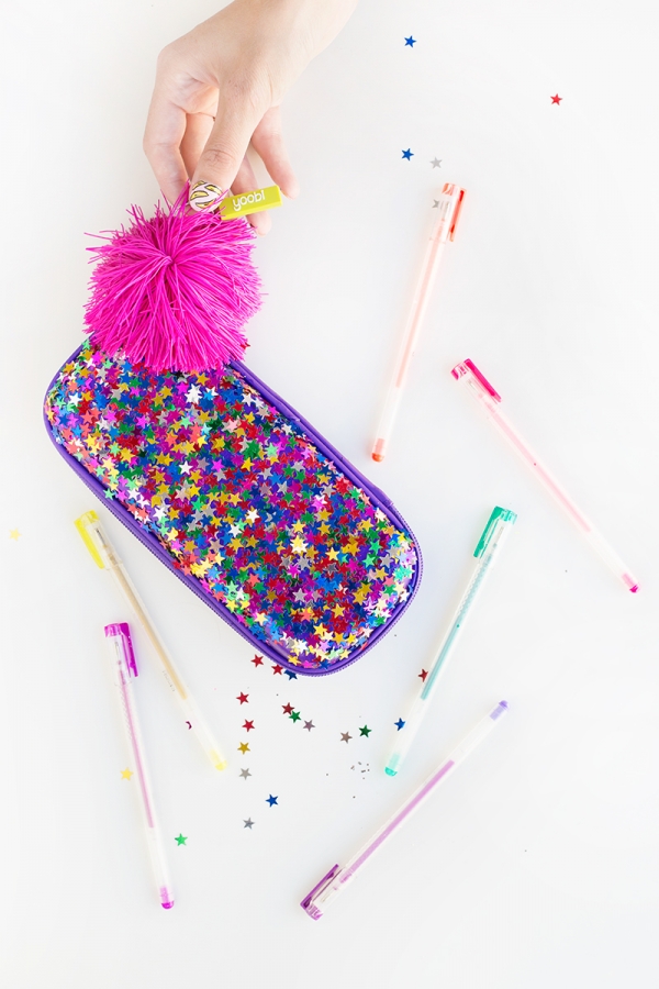 Diy Back to School Colored Glitter Pencils