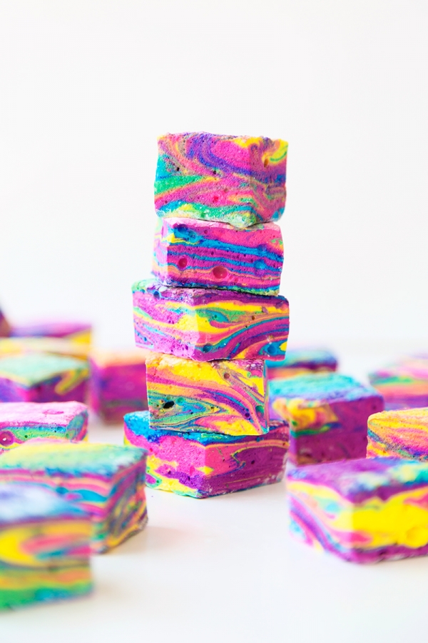 Tie dye brownies