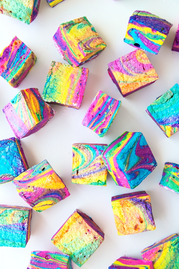 Tie dye brownies 