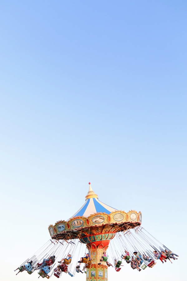 The top of a carousel 