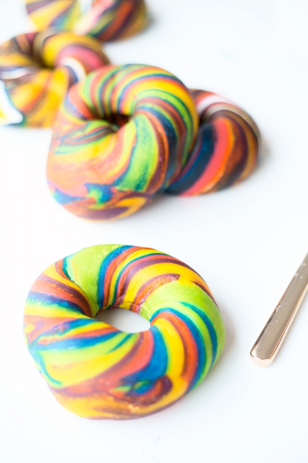 Rainbow bagel