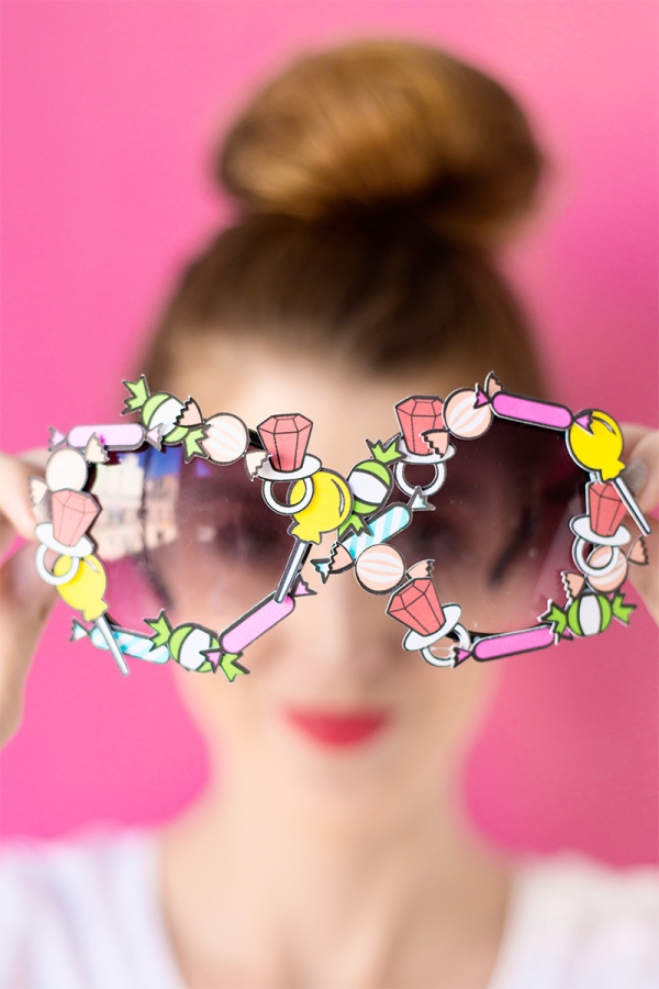 Sunglasses with stickers