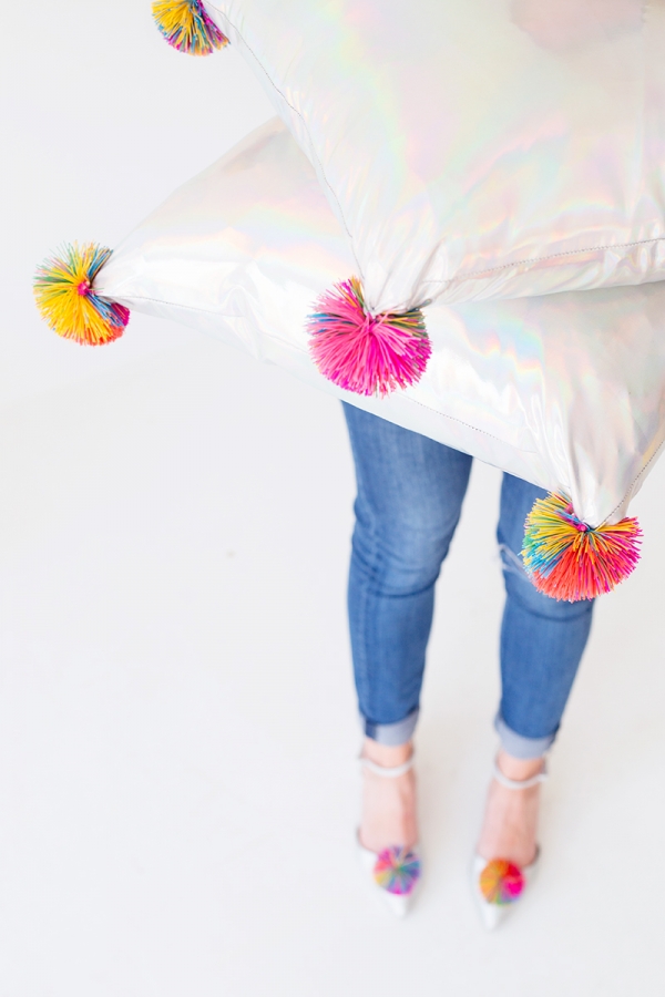 Pillows with colorful corners